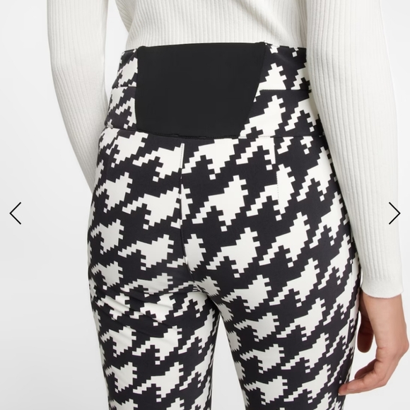 💥 Perfect Moment Aurora Houndstooth Ski Pants High Rise Black White - Picture 15 of 16